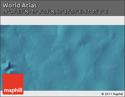 Satellite 3D Map of the Area around 18° 51' 53" N, 61° 16' 29" E