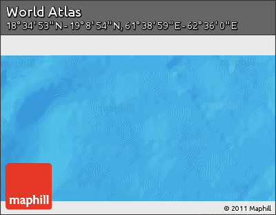 Physical 3D Map of the Area around 18° 51' 53" N, 62° 7' 30" E