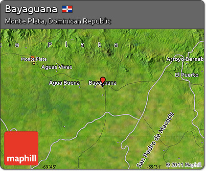 Satellite Map of Bayaguana