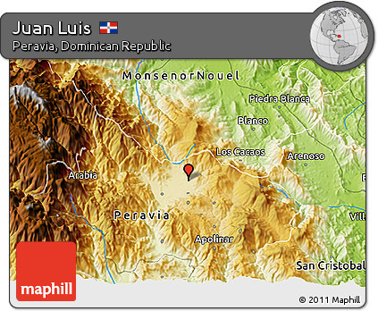 Physical 3D Map of Juan Luis