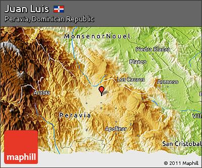Physical 3D Map of Juan Luis