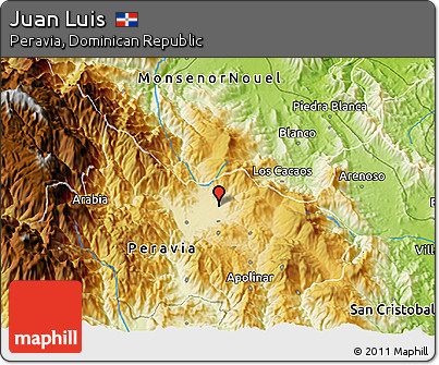 Physical 3D Map of Juan Luis