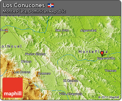 Physical 3D Map of Los Conucones