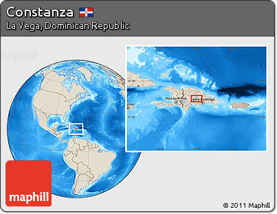 Shaded Relief Location Map of Constanza