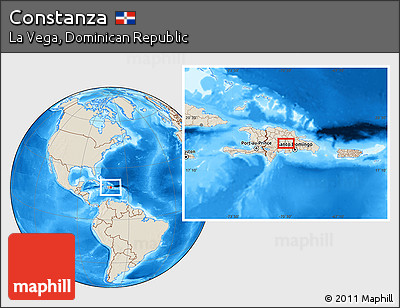 Shaded Relief Location Map of Constanza