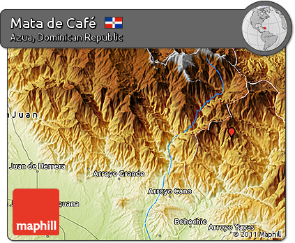 Physical 3D Map of Mata De Café