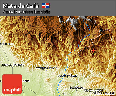 Physical 3D Map of Mata De Café