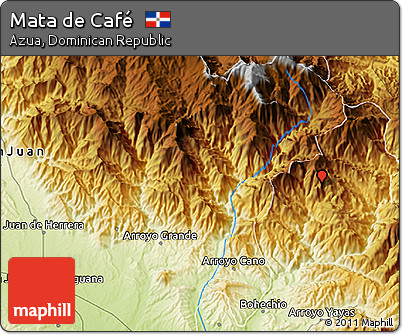 Physical 3D Map of Mata De Café