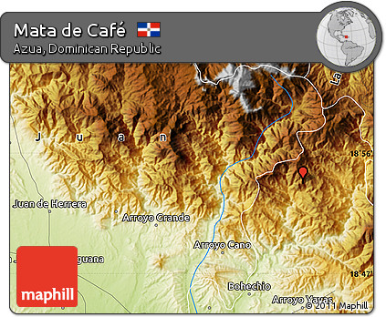 Physical Map of Mata De Café
