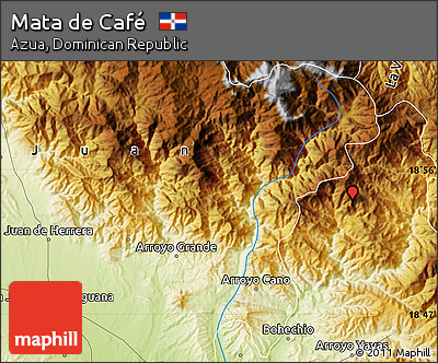 Physical Map of Mata De Café