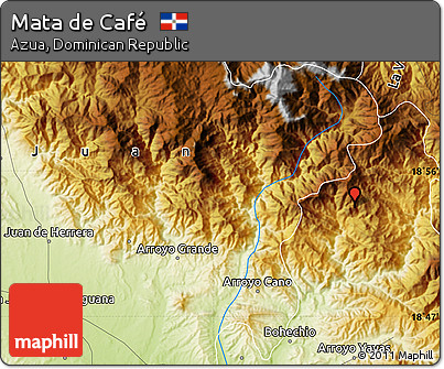 Physical Map of Mata De Café