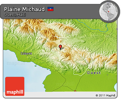 Physical 3D Map of Plaine Michaud