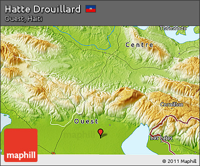 Physical 3D Map of Hatte Drouillard