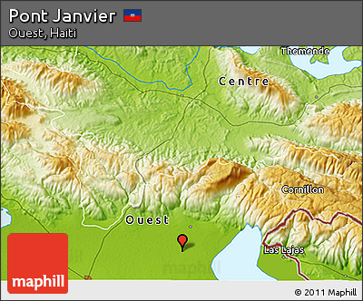 Physical 3D Map of Pont Janvier