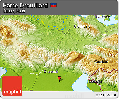 Physical 3D Map of Hatte Drouillard