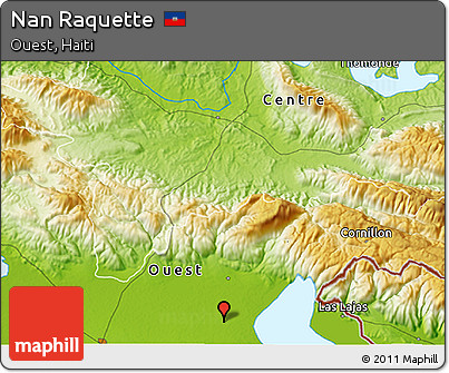 Physical 3D Map of Nan Raquette