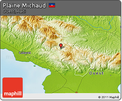 Physical 3D Map of Plaine Michaud