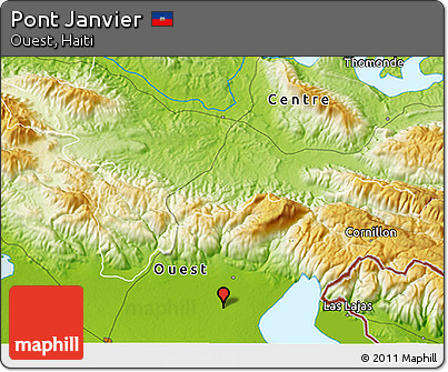 Physical 3D Map of Pont Janvier