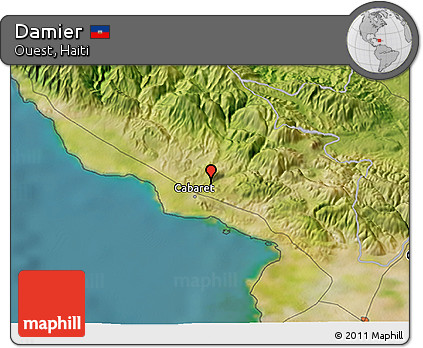Satellite 3D Map of Damier