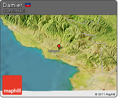 Satellite 3D Map of Damier