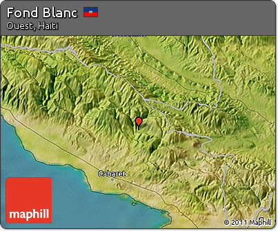 Satellite 3D Map of Fond Blanc