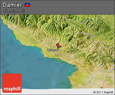 Satellite 3D Map of Damier