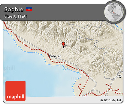 Shaded Relief 3D Map of Sophie