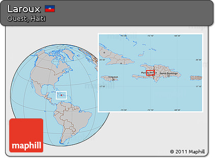 Gray Location Map of Laroux