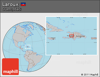 Gray Location Map of Laroux