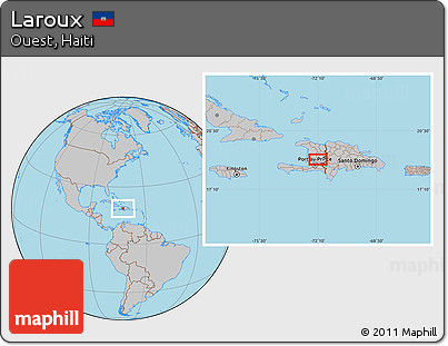 Gray Location Map of Laroux