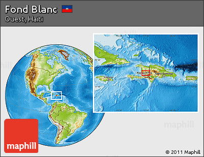 Physical Location Map of Fond Blanc