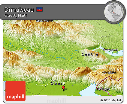 Physical Panoramic Map of Dimulseau