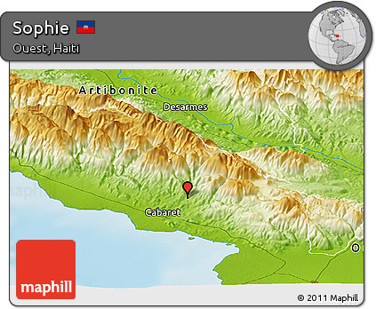 Physical Panoramic Map of Sophie