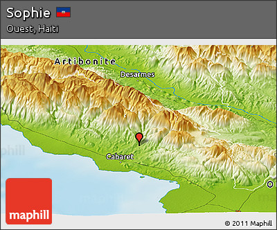 Physical Panoramic Map of Sophie