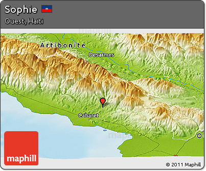 Physical Panoramic Map of Sophie