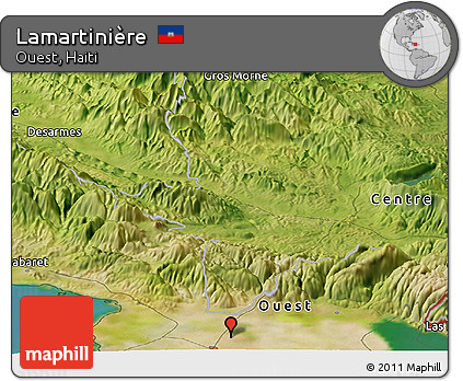 Satellite Panoramic Map of Lamartinière
