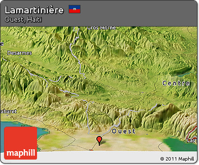 Satellite Panoramic Map of Lamartinière