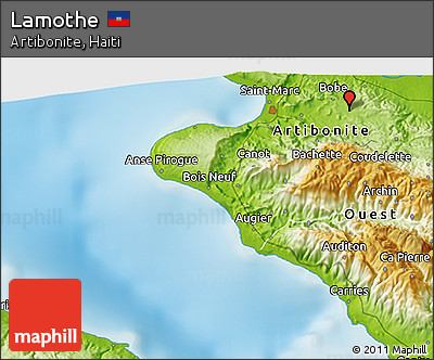Physical 3D Map of Lamothe