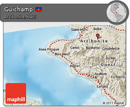 Shaded Relief 3D Map of Guichamp
