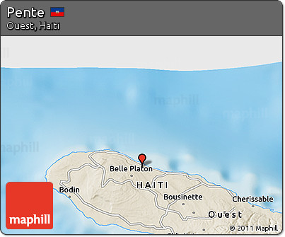Shaded Relief 3D Map of Pente