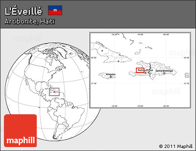 Blank Location Map of L'Éveillé