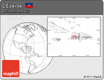 Blank Location Map of L'Éveillé