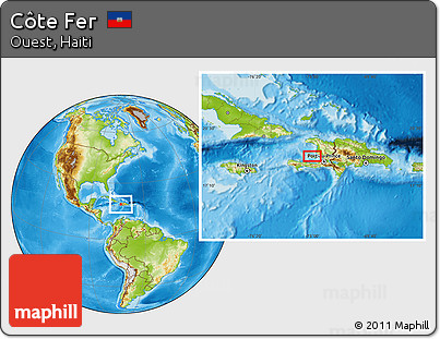 Physical Location Map of Côte Fer