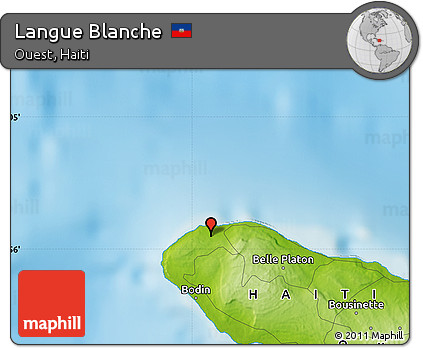 Physical Map of Langue Blanche