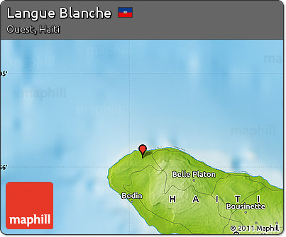 Physical Map of Langue Blanche