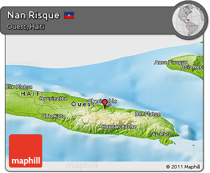 Physical Panoramic Map of Nan Risque