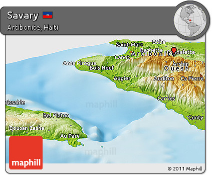 Physical Panoramic Map of Savary