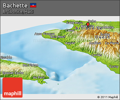 Physical Panoramic Map of Bachette