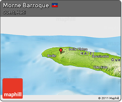 Physical Panoramic Map of Morne Barroque