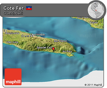 Satellite Panoramic Map of Côte Fer